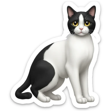 Tuxedo Cat Breed Full Body sticker