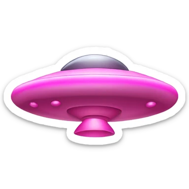 Pink UFO with "Mawari" written on it
 Flying at great speed sticker