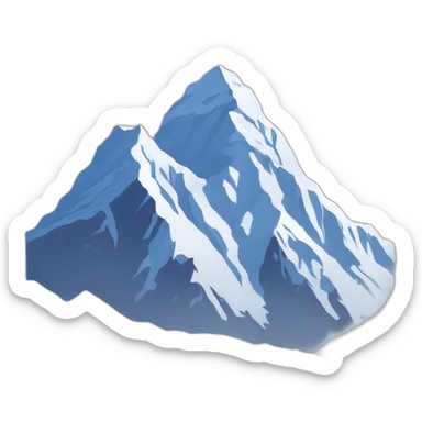 make an emoji of mount everest mountain, flat simple emoji sticker