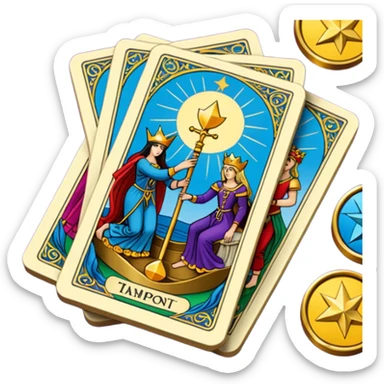 A deck of tarot cards sticker