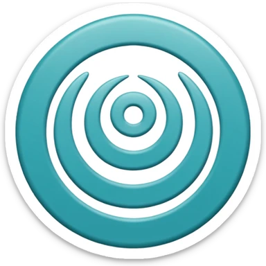 Un logo animado de un círculo color Turquesa y letras blancas con las siglas NHD sticker