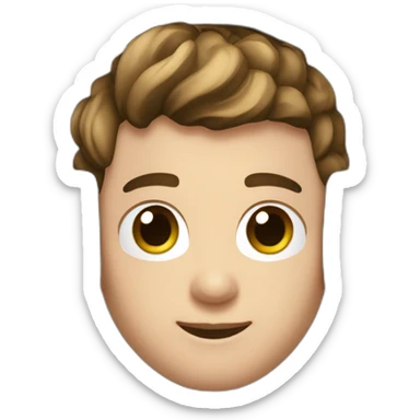 Emojis para chicos deejay sin pelo con auriculares tono de piel blanca para tiktok sticker