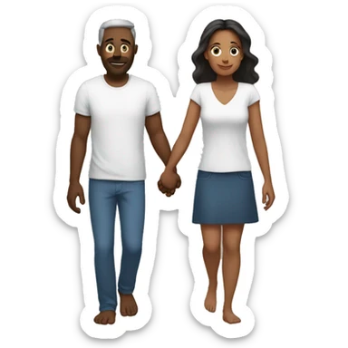 Holding hands with my wife  sticker