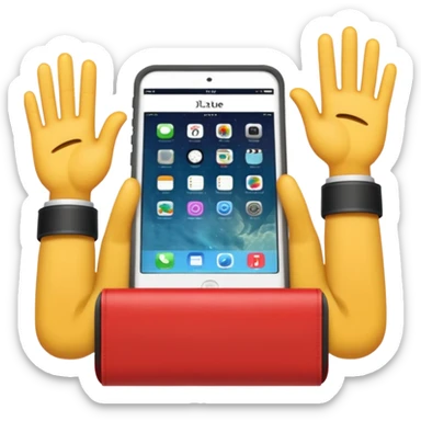 Écrire JUL avec deux mains collés  sticker