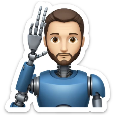 Make a half robot half Leonardo Davinci  sticker