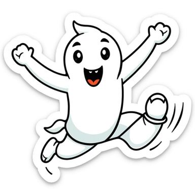 over-the-top ecstatic character, maximum excitement, screaming at the top of their lungs, jumping with joy, completely uncontained enthusiasm sticker