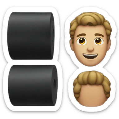 guy using a black foam rolled matt sticker