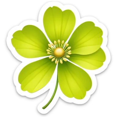 Chartreuse flower  sticker