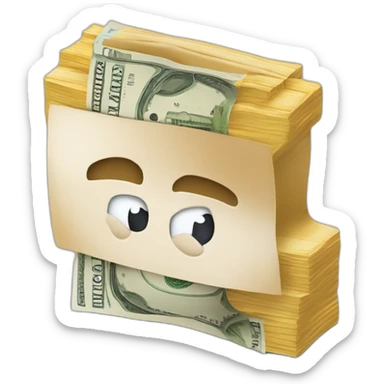 Billet de 1000 € sur un pied sticker