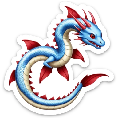 Gyarados-Dratini-Dragonair-fusion-hybrid-creature  sticker