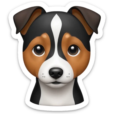 Black and white Jack russell sticker