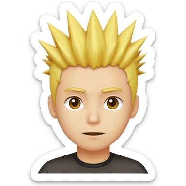 From the previous emoji I want the center above section of the head be yellow sticker