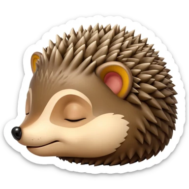 Sleeping Hedgehog sticker