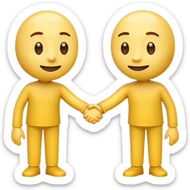 Emoji depicting the regular yellow emoji person shaking their hands horizontally side to side saying 6 7 sticker