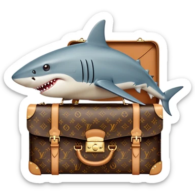 Seize the day like a shark in Louis Vuitton! 🦈💼 #TwitterAds - your power afloat!"

The text on the sticker can be placed next to the image, where Twitter Ads will be drawn directly on the shark to emphasize the style and theme. sticker
