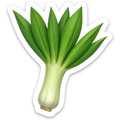 A leek emoji for slack sticker