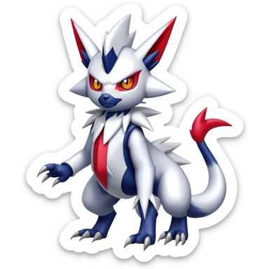 Cool Edgy Shiny Digimon-Weavile-Absol-Zangoose-hybrid full body sticker