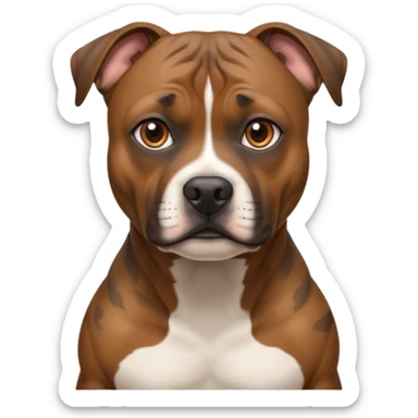 Gorgeous brindle staffie sticker