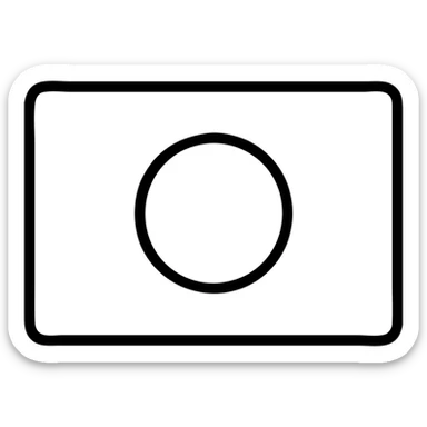 simple icon of Japanese flag with white background and red circle sticker