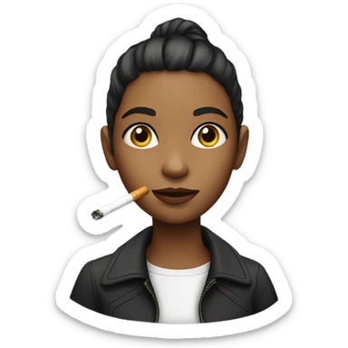 girl with a cigarette  sticker