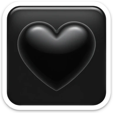 Heart onyx sticker