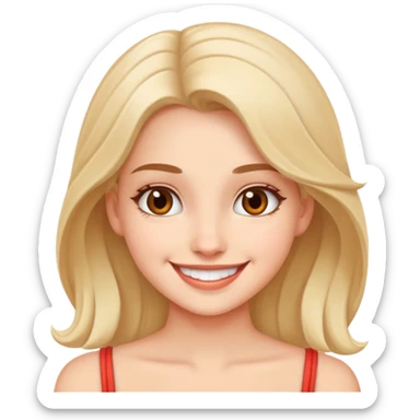 Flirtatious girl sticker