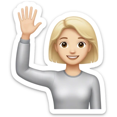 A person standing in front of a mirror, smiling slightly as they raise their hand for a self high-five. Their reflection looks back, showing a small but noticeable shift—from hesitation to self-acceptance. sticker