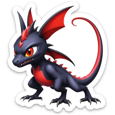 Shiny Epic Badass Evil Noibat-Salandit-Darkrai-Litten-Hybrid sticker