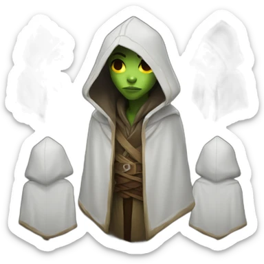 hooded jedi in world of warcraft sticker