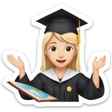 Your child is in 11th grade ✈️ and you're looking for a country for university abroad? 🌍 sticker