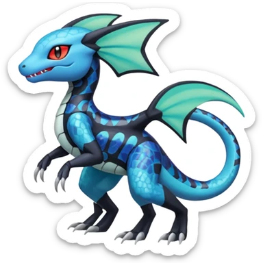 Meloetta-Dewott-Salandit-Nargacuga-Pokémon-Fakémon-fusion-hybrid-creature sticker