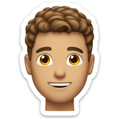 Guy with brown hair and abs sticker