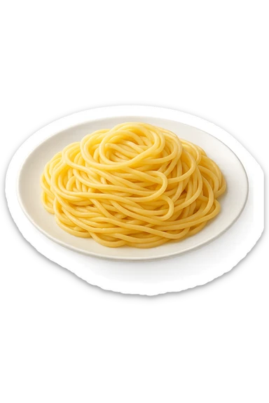 Pasta cucinata su un piatto sticker