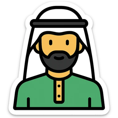 Saudi man in traditional dress sticker