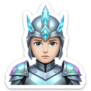 crystal-armored warrior sticker