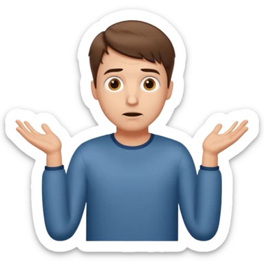 many german guy shrug suprised sticker