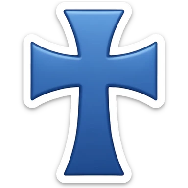 Make exactly as the cross is. Make the blue a little darker. ☩ The emoji is for X.  sticker