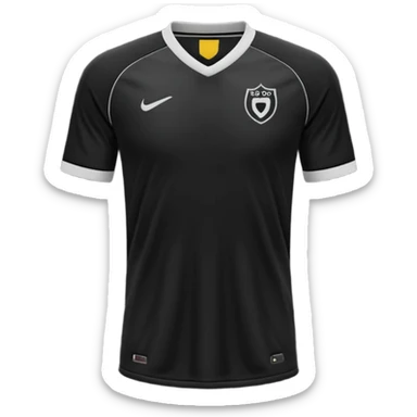 solid black plain soccer jersey sticker