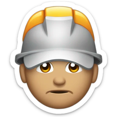 i would like to have an emoji of a burned out worker sticker