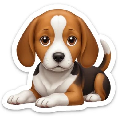 Beagle dog resting sticker