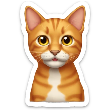Buffed orange tabby cat sticker