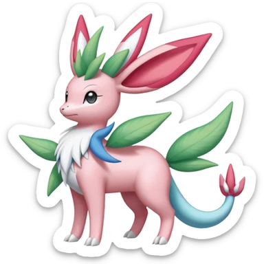 Shaymin-Sylveon-Cresselia-Milotic-Amaura-Pokémon-Fakémon-fusion, full body sticker