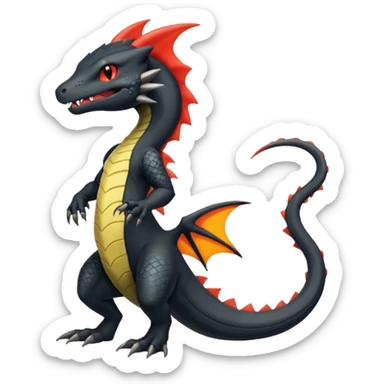 Haxorus-Axew-Fraxure-Salandit-hybrid (full body) sticker