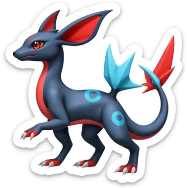 Salandit-Salamence-Umbreon-Silvally-fusion (full body) sticker
