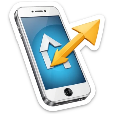 Mobile Phone with Arrow sticker