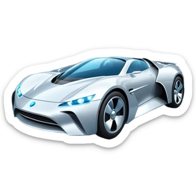 Flying cars zoom through luminous skyways sticker