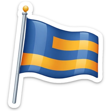 A flag whit darkblue, blue, white, yellow and orange and has 5 stripes white in the middle, blue in next to white left, yellow next to white right, orange next to yellow right, dark blue next to blue left💙🩵🤍💛🧡 sticker