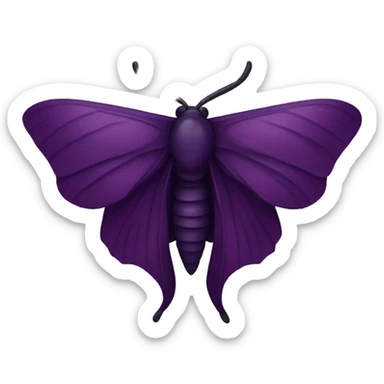 Dark plum purple moth sticker