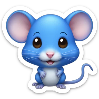 blue mushroom headed rat sticker