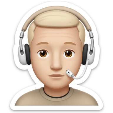 A face exactly like this « 😶 » and wearing airpods max without microphone  sticker